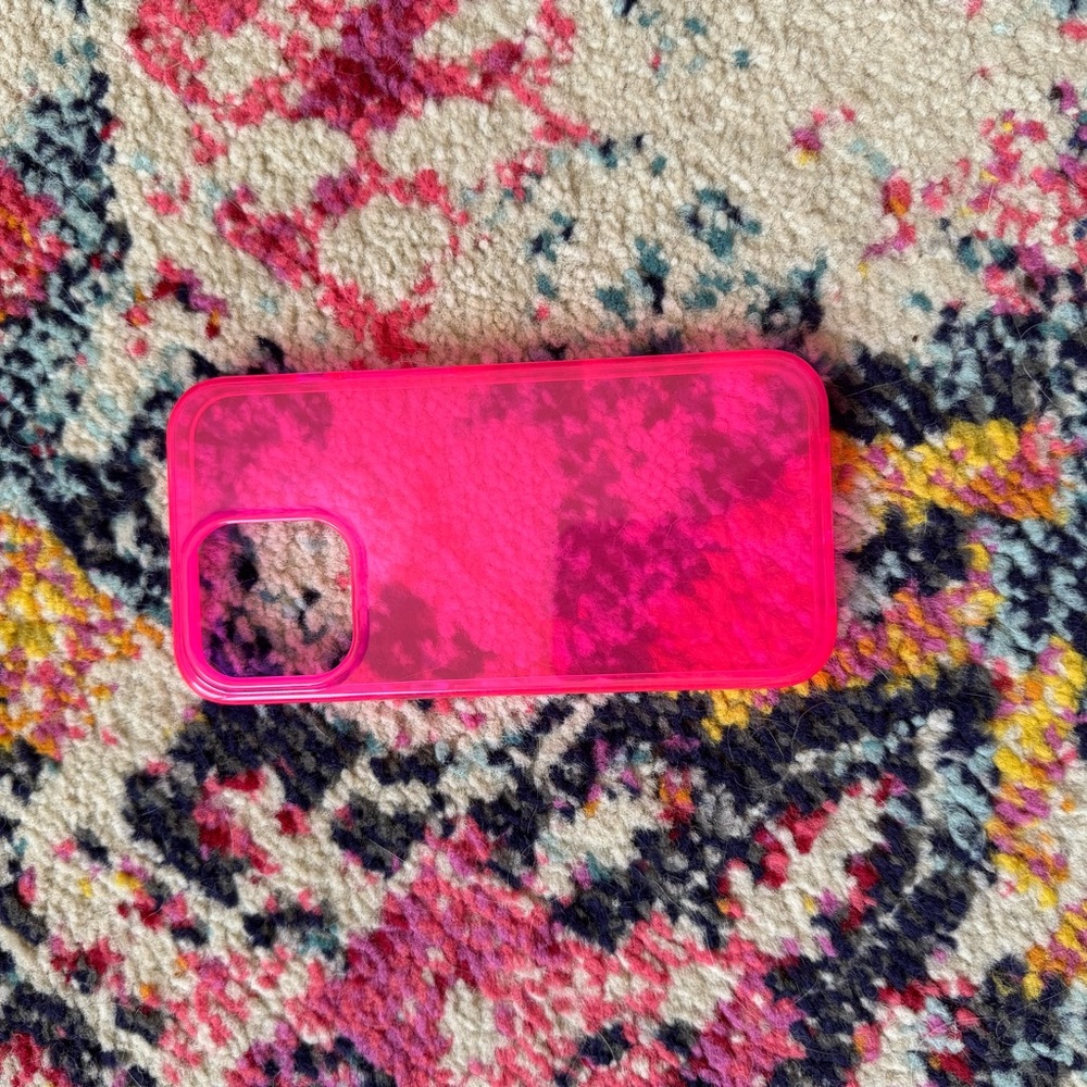 Clear Neon Pink iPhone 13/14 Case